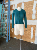 Y2K teal cashmere sweater