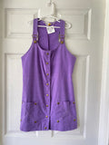 70's Purple overall jumper dress