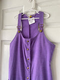 70's Purple overall jumper dress