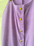 70's Purple overall jumper dress