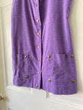 70's Purple overall jumper dress