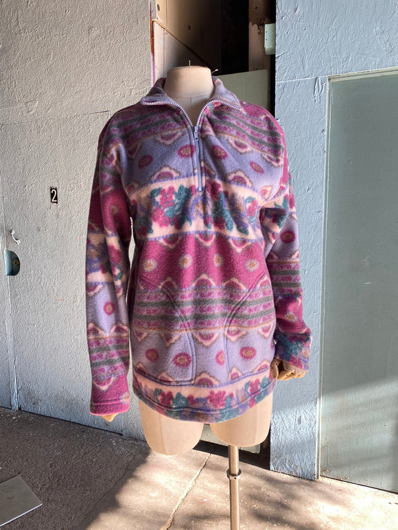 90's Purple pink fleece jacket