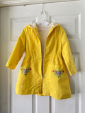 70's Sears Yellow coat with floral embroidery and hoodie