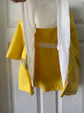 70's Sears Yellow coat with floral embroidery and hoodie