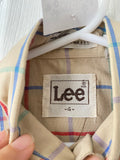 70-80's Lee tan button down with rainbow plaid