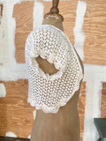 Y2K White crochet laced bolero