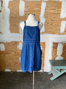 90's Denim overall plus size dress