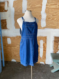 90's Denim overall plus size dress