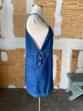 90's Denim overall plus size dress