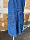 90's Denim overall plus size dress