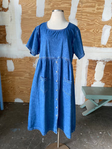 90's Bill Blass Denim short sleeve plus size dress