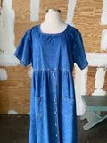 90's Bill Blass Denim short sleeve plus size dress