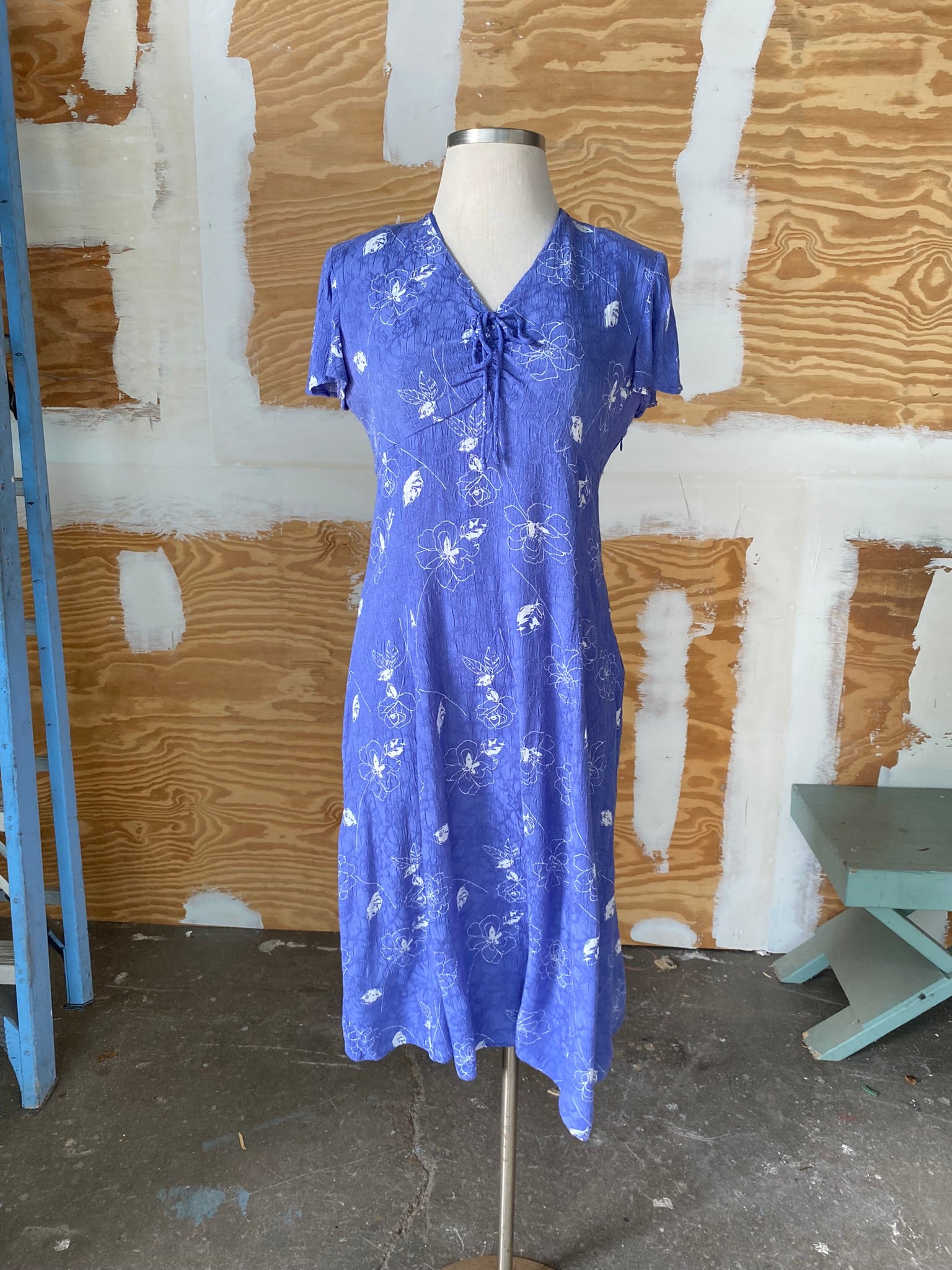 90's-Y2K Blue Violet floral plus size dress – Vida Antigua Collective