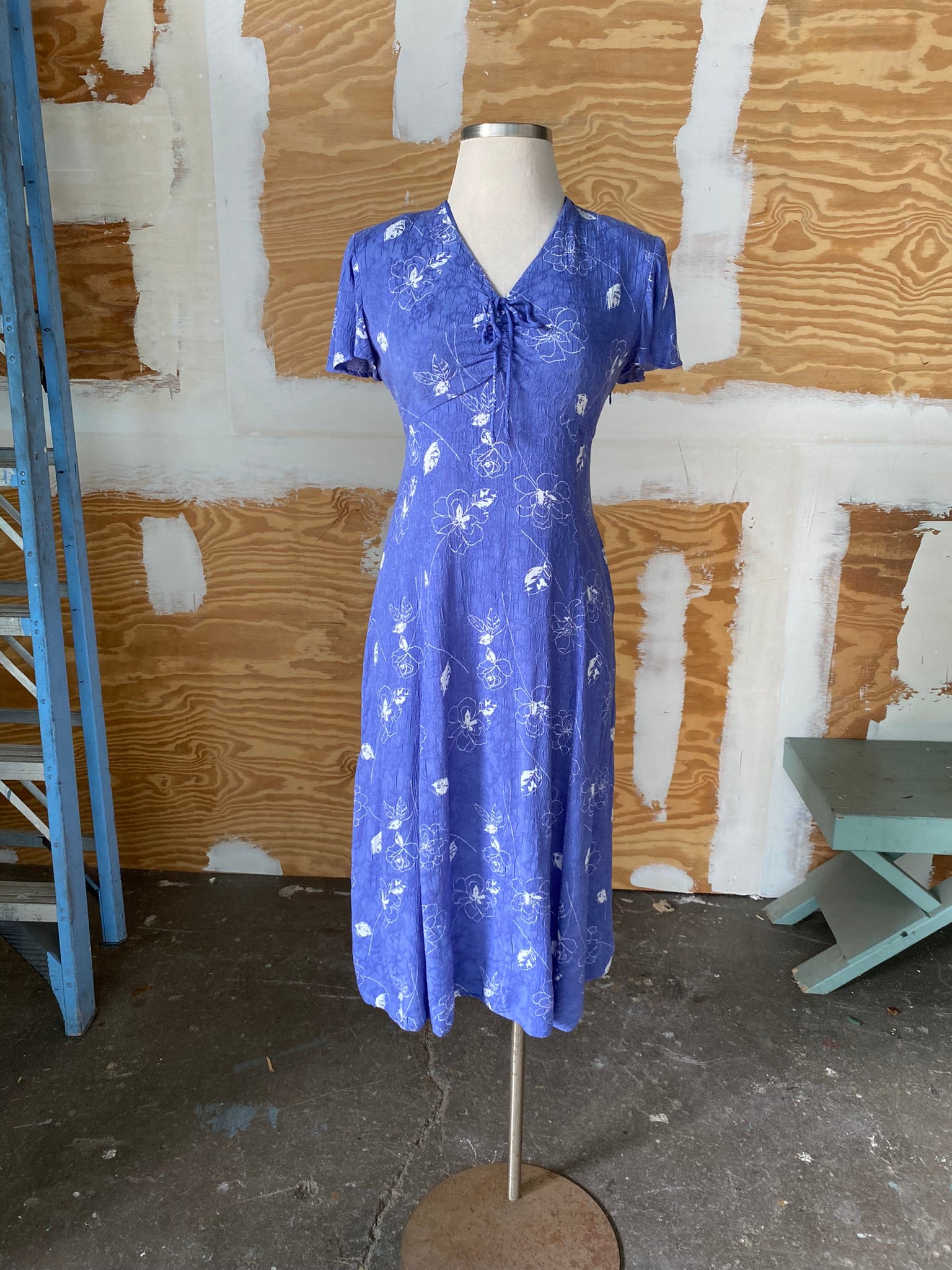 blue 90s dress Column Beaded Black And Blue Vintage 90s Prom Dress main image 1