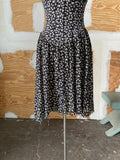 Y2K Betsey Johnson black and white floral dress