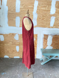 90's Rust corduroy jumper maxi dress