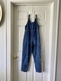 80’s dark acid wash denim overalls