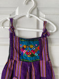 Guatemalan Purple woven embroidered overall