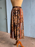 90’s mixed abstract blocked baroque boho skirt