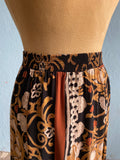 90’s mixed abstract blocked baroque boho skirt