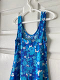 90’s Blue Hawaiian floral dress