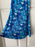 90’s Blue Hawaiian floral dress