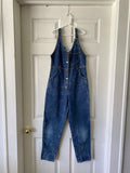 80’s dark acid wash denim overalls