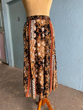 90’s mixed abstract blocked baroque boho skirt