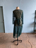 90’s Forest Green all laced long sleeve dress