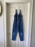 80’s dark acid wash denim overalls