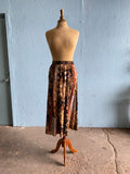 90’s mixed abstract blocked baroque boho skirt