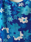 90’s Blue Hawaiian floral dress