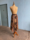 90’s mixed abstract blocked baroque boho skirt