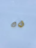 Gold gold twist pierced stud earrings