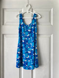 90’s Blue Hawaiian floral dress