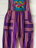 Guatemalan Purple woven embroidered overall