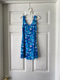 90’s Blue Hawaiian floral dress