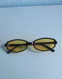 Retro rectangle goggle sunglasses