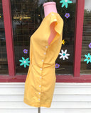 1970's Yellow button up Romper.