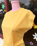 1970's Yellow button up Romper.