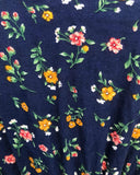 1990's Blue Midi Dress w/dainty florals.