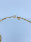 Classic vintage Avon gold tone metal chain  necklace with single small golden tone balls