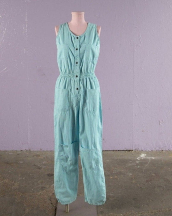 1990's Turquoise Jumpsuit