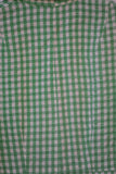 1960/1970's Green & White Plaid seer sucker dress with puff sleeve