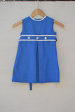 1970's Blue & White sleeveless mod dress