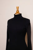 Y2K Black ribbed long sleeve turtleneck top