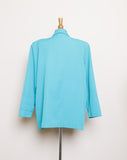 1990's Teal green Plus size Blazer with pockets