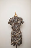 1990's Cheetah short sleeve printed wrap mini dress