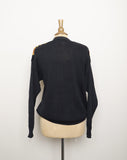 1990's Black and gold cardigan sweater