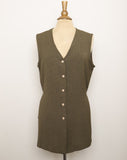 1990's Olive green button down vest